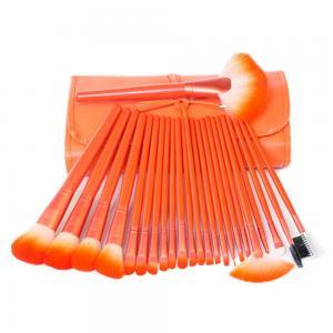 24 Pcs Comestic Makeup Brushes Set Kit With Orange..