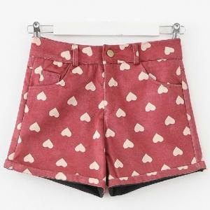 Sweet Love Heart Slim Fit Shorts Short Pants Trouser [grxjy561154] on ...