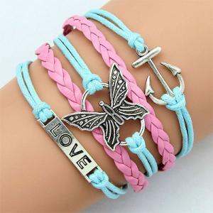 Butterfly Anchor Love Braided Multi-strand String..