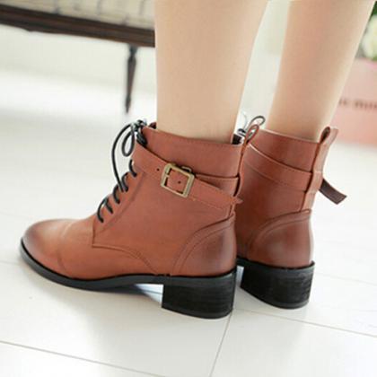 pointed toe buckle booties