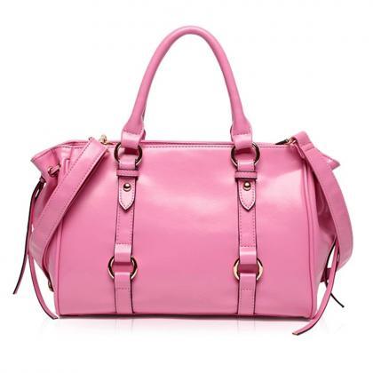 Sweet Solid Color Handbag Shoulder Messenger Bag..
