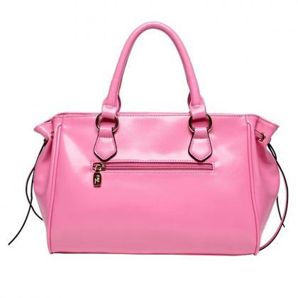 Sweet Solid Color Handbag Shoulder Messenger Bag..