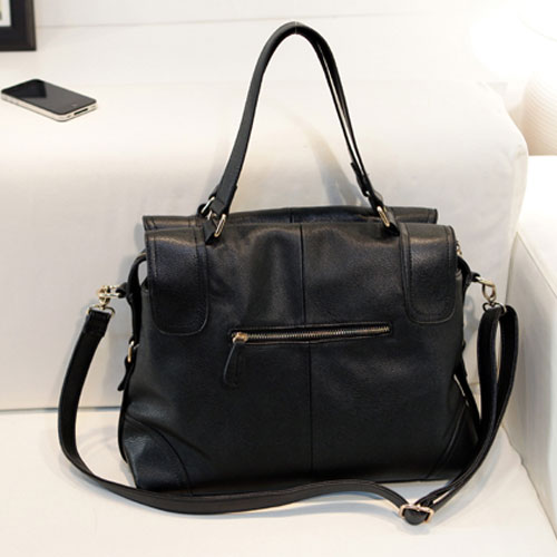 [grxjy520060]European Style Cool Simple Black Motorcycle Handbag on Luulla