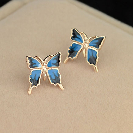 Grxjy5300139 Beautiful Erfly Blue Allergy Free Elegant Stud Grxjy5300139 Beautiful Erfly Blue Allergy Free Elegant Stud Earrings Accessory