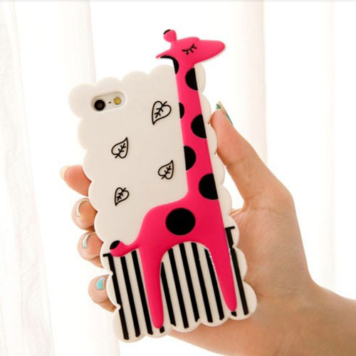 Celebrities Skidproof Cute Animal Giraffe Tough Protective Iphone 4 Shell Case - White [grxjy51000009]