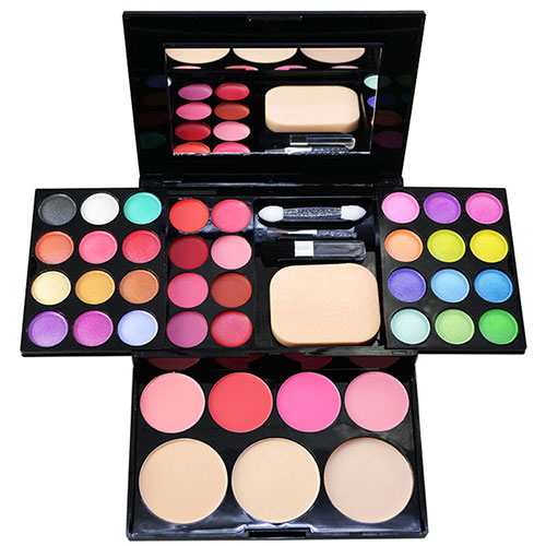 24 Colors Eye Shadow Palette Makeup Kit Blusher Brush Powder Puff [grxjy5140005]
