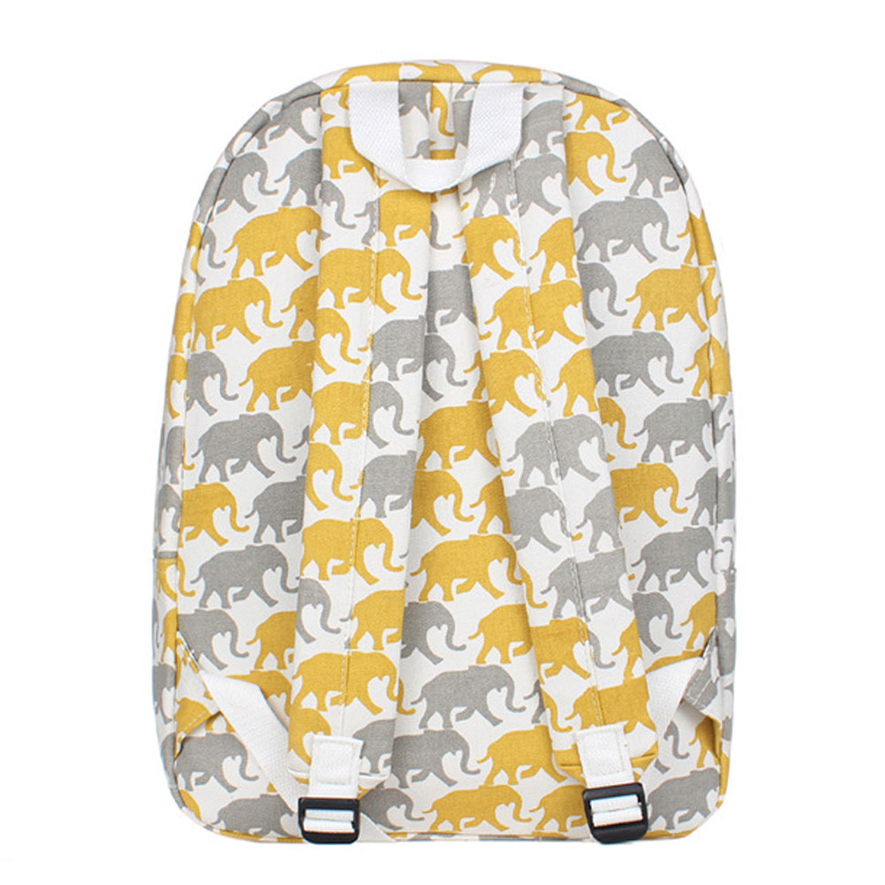 Casual Style Elephants Print Backpack School Travel Computer Shoulder