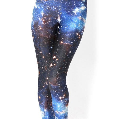 Beautiful Starry Night Elastic Leggings Skinny Pants Trousers ...