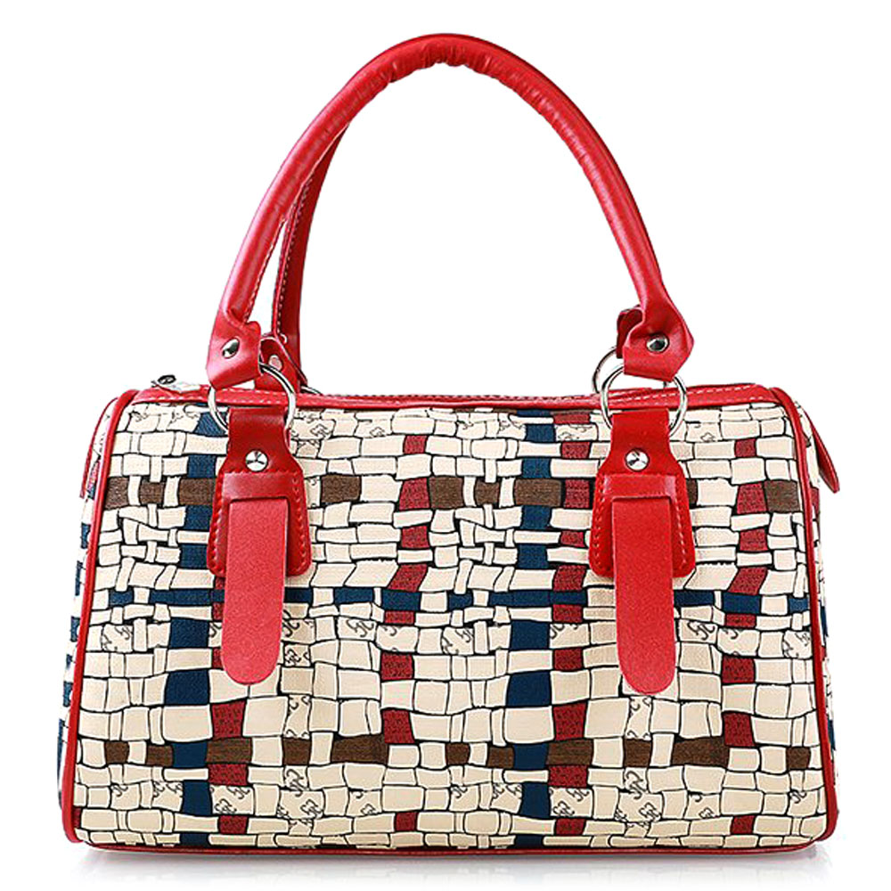 Mixed Color Metal Hoop Double Handle Tote Bag Carryall [grxjy520364] on