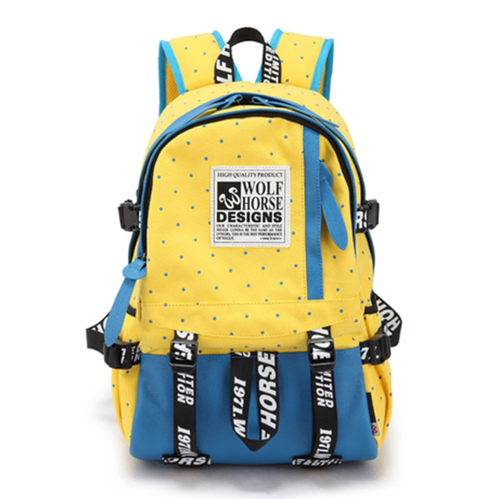 Unisex Polka Dots Travel Camp Book Bag Backpack Rucksack [grxjy520367