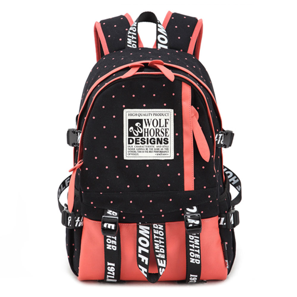 Unisex Polka Dots Travel Camp Book Bag Backpack Rucksack [grxjy520367 ...