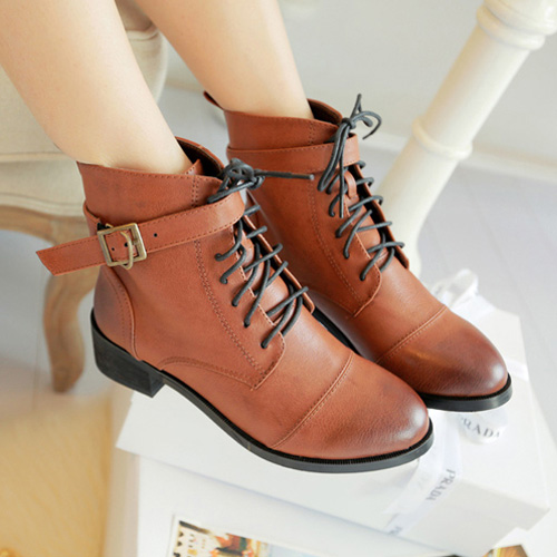pointed toe buckle booties