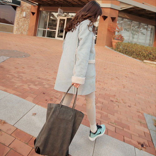 Fashion Polyester Sherpa Warm Coat [grxjy56002471] on Luulla