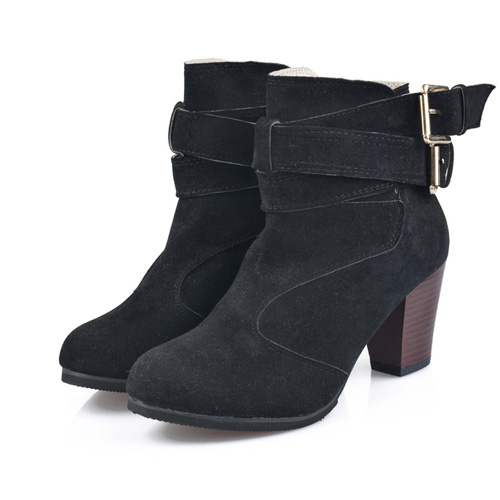 booties with square heel