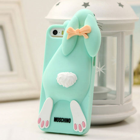 Iphone 4/5/5s Cute Protective Crouching Rabbit Bowtie Phone Shell Case ...