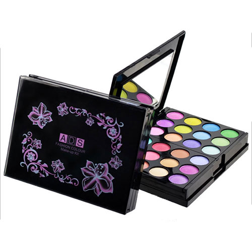 24 Colors Eye Shadow Palette Makeup Kit Blusher Brush Powder Puff ...