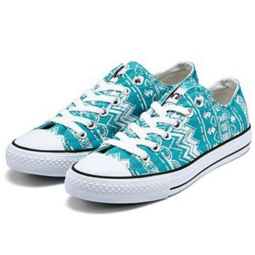 printed canvas sneakers