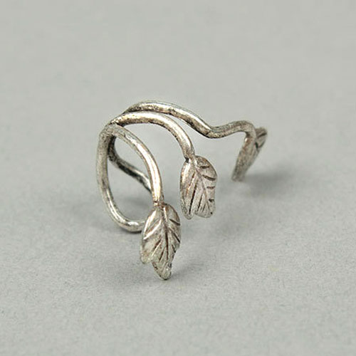 Street Fashion Silver / Bronze Leaf Clip On Earring [grxjy5300185] on