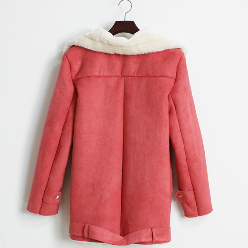 Fashion Polyester Sherpa Long Sleeve Warm Coat [grxjy56002546] on Luulla